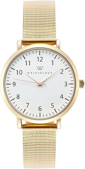 Wristology 2 Sizes Numbers Watch Metal Mesh Band - Interchangeable Stainless Steel Strap - Easy t... | Amazon (US)