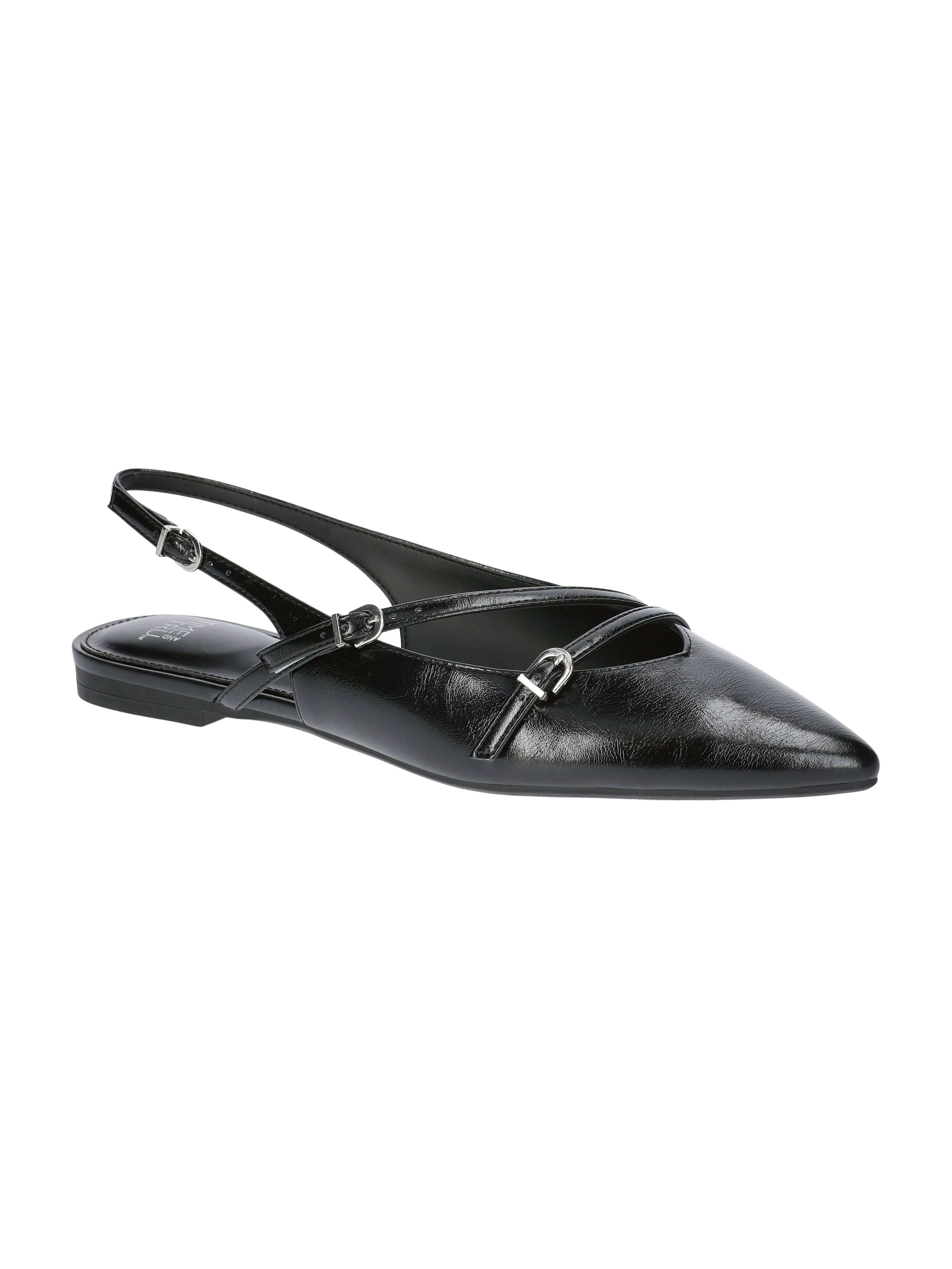 Time and Tru Women's Strappy Sling Back Flats | Walmart (US)