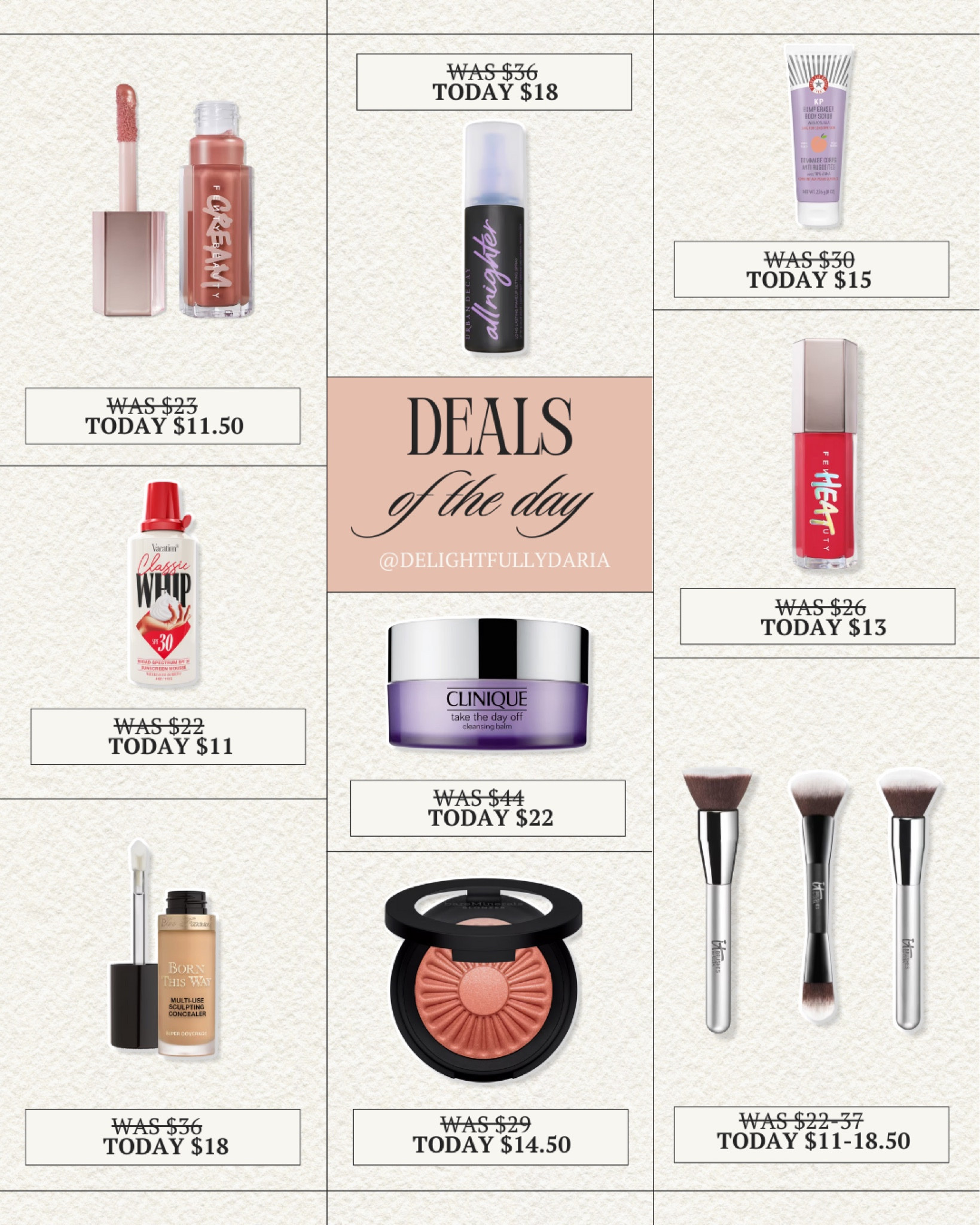 Deals of the day 50% off select beauty items! 

#LTKSaleAlert #LTKBeauty