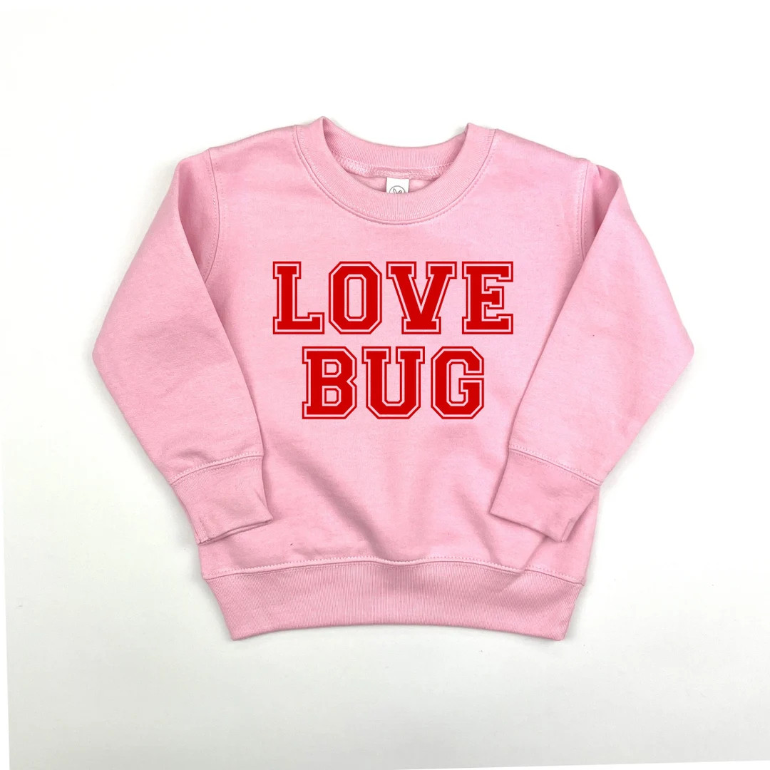 Love Bug Child Sweater, Valentine Sweater for Girls, Valentines Sweatshirt for Kids, Toddler Vale... | Etsy (US)