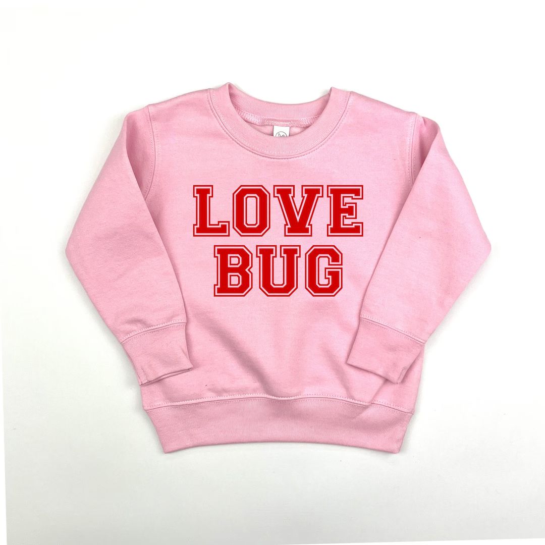 Love Bug Child Sweater, Valentine Sweater for Girls, Valentines Sweatshirt for Kids, Toddler Vale... | Etsy (US)