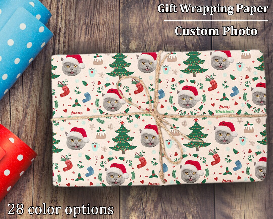 Custom Christmas Wrapping Paper Custom Wrapping Paper for Gift Wrapping Paper Christmas Gifts Wra... | Etsy (US)