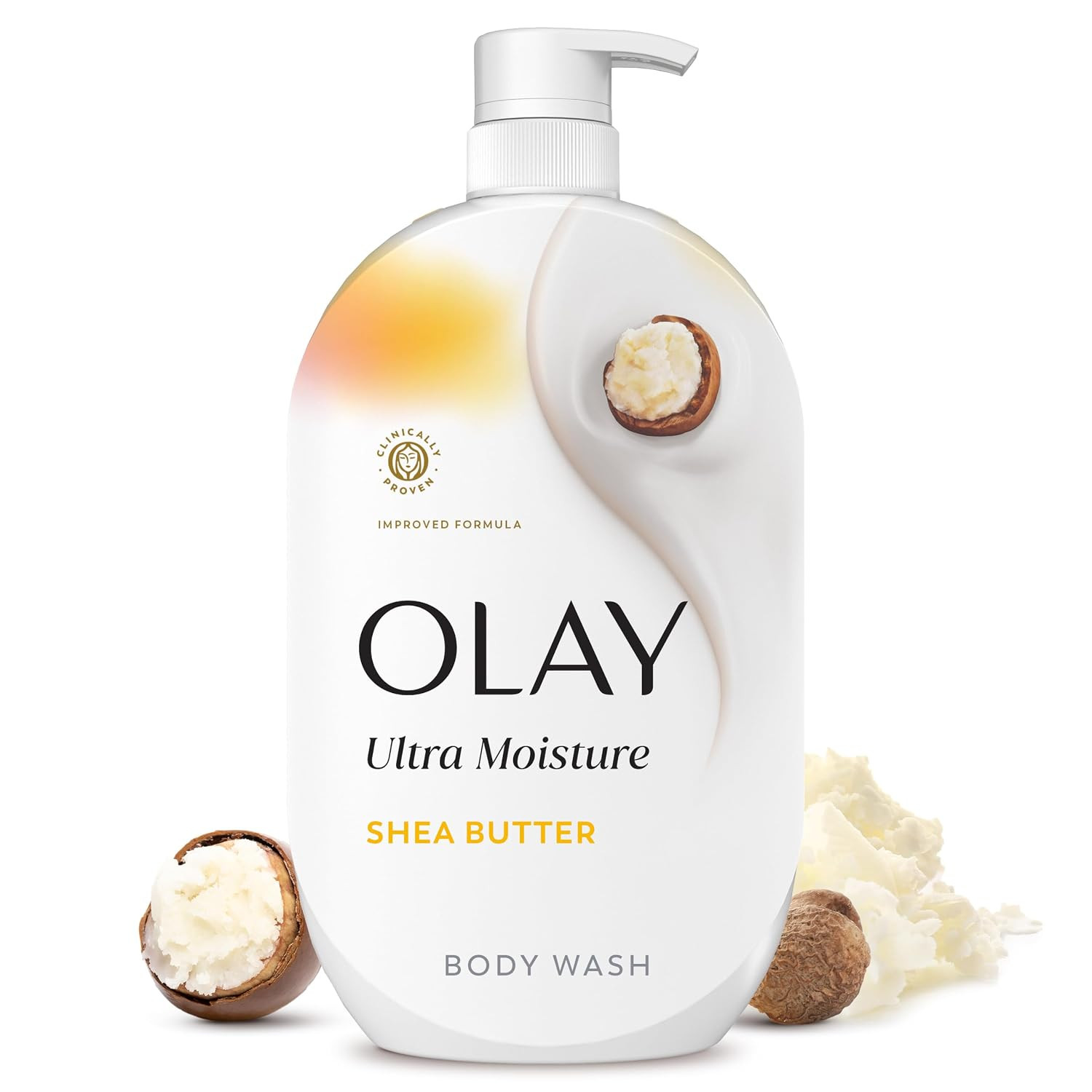 Olay Body Wash for Women, Ultra Moisture, 24/7 Moisture Barrier Repair, Hydrating Formula for Visibly Healthy Soft Skin, Vitamin B3 & Hyaluronic Blend, For All Skin Types, Shea Butter Scent, 35 fl oz | Amazon (US)