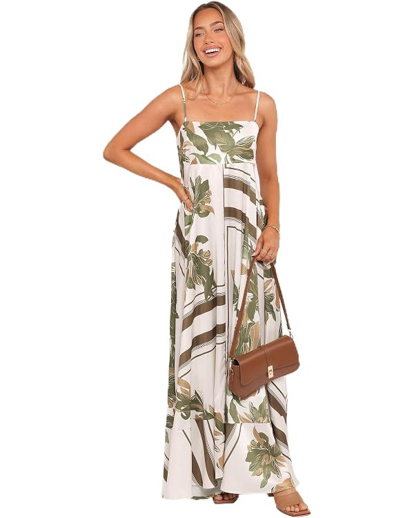Petal & Pup Women's Elanor-Maxi-Dress-Olive-Print | Amazon (US)