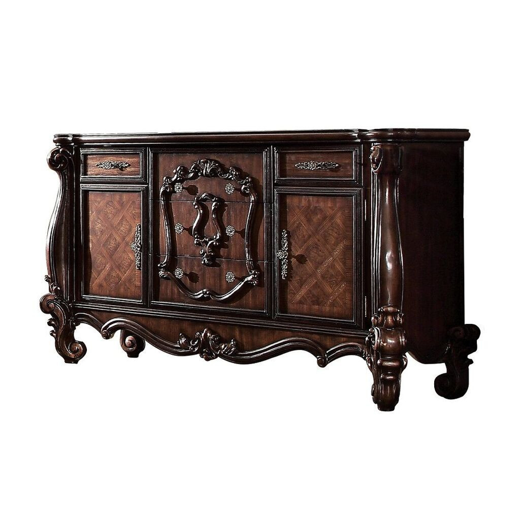 70 Inch Solid Wood Five Drawer Combo Dresser In Cherry Oak | 1stopbedrooms