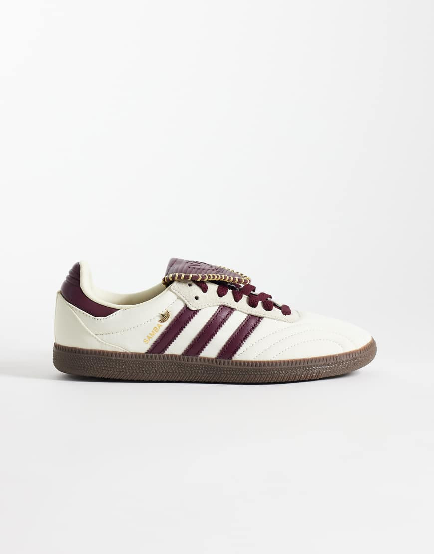 adidas Originals Samba LT in off white and burgundy | ASOS (Global)