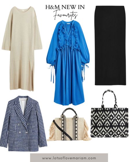 H&M new in 🤍 h&m are slowly bringing in colour which is getting me excited for spring 🤍 maxi knit dress, maxi blue dress, rib knit skirt, textured weave blazer, jacquard bag

#LTKunder50 #LTKSeasonal #LTKunder100