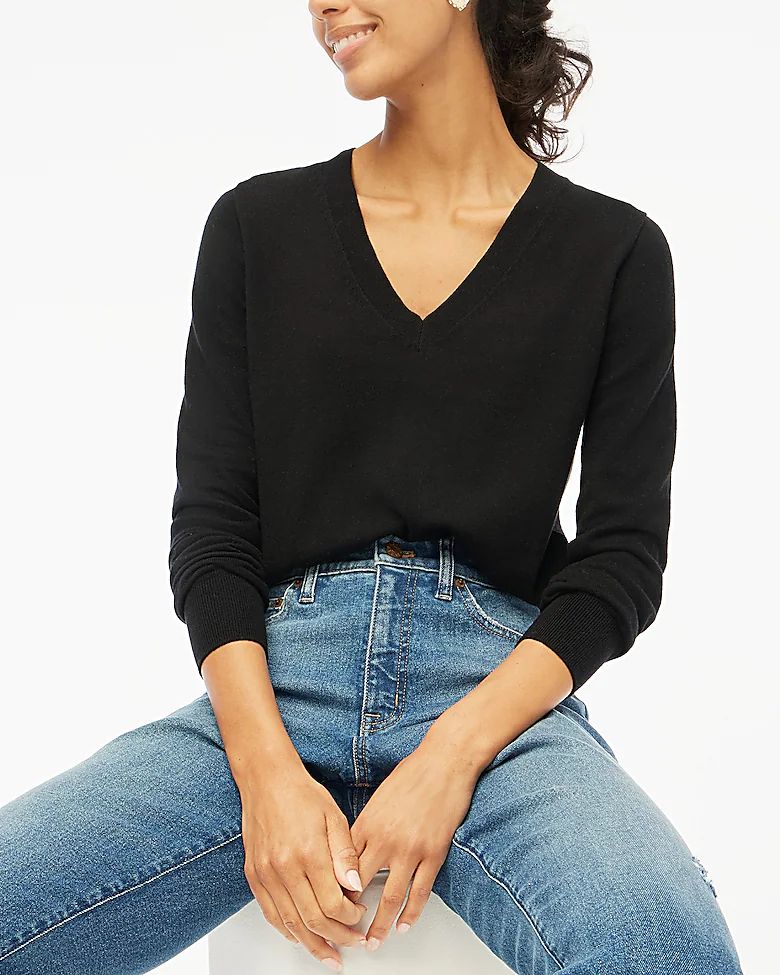 Cotton-blend V-neck sweater | J.Crew Factory