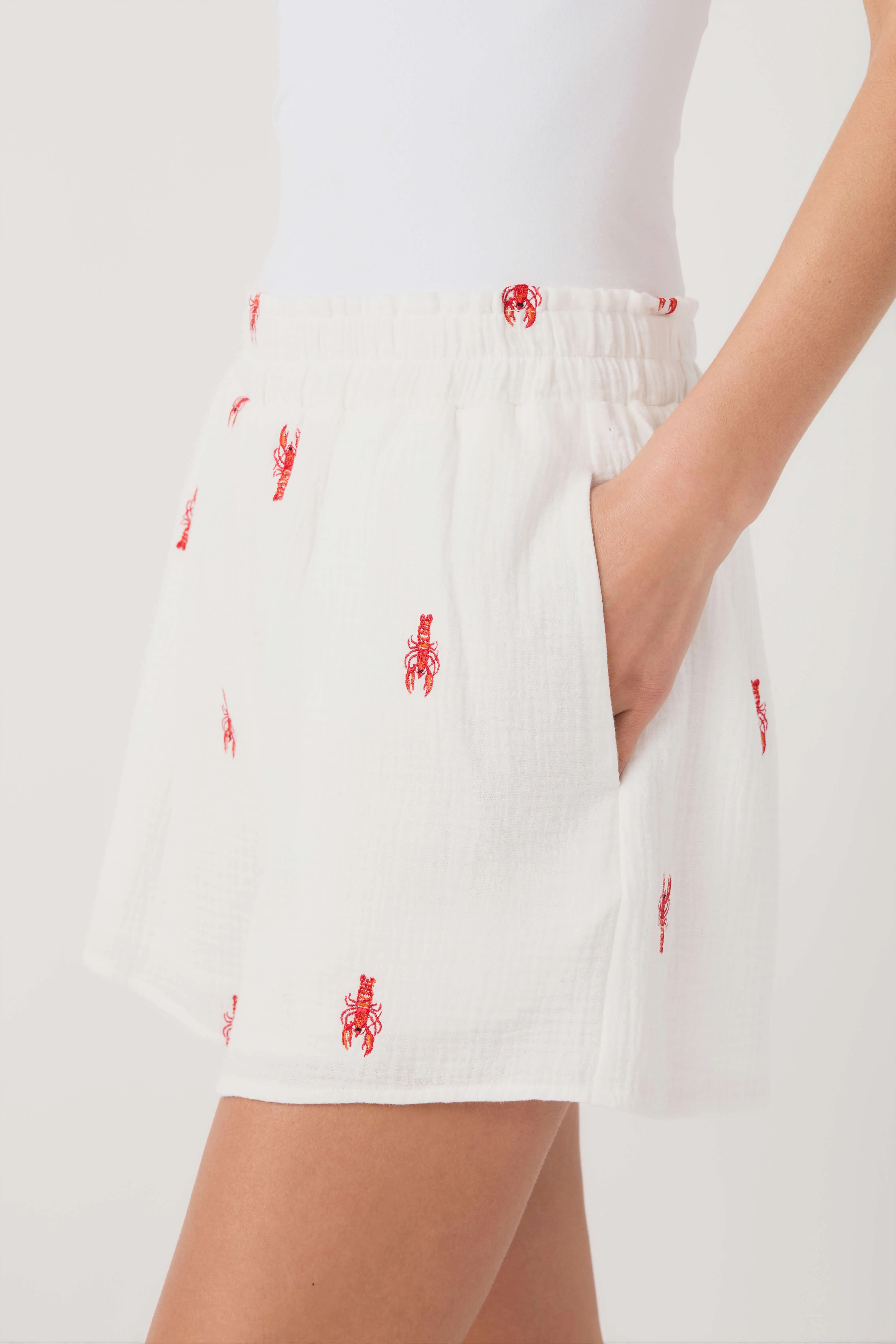 Things Between Lobster Gauze Shorts | Social Threads