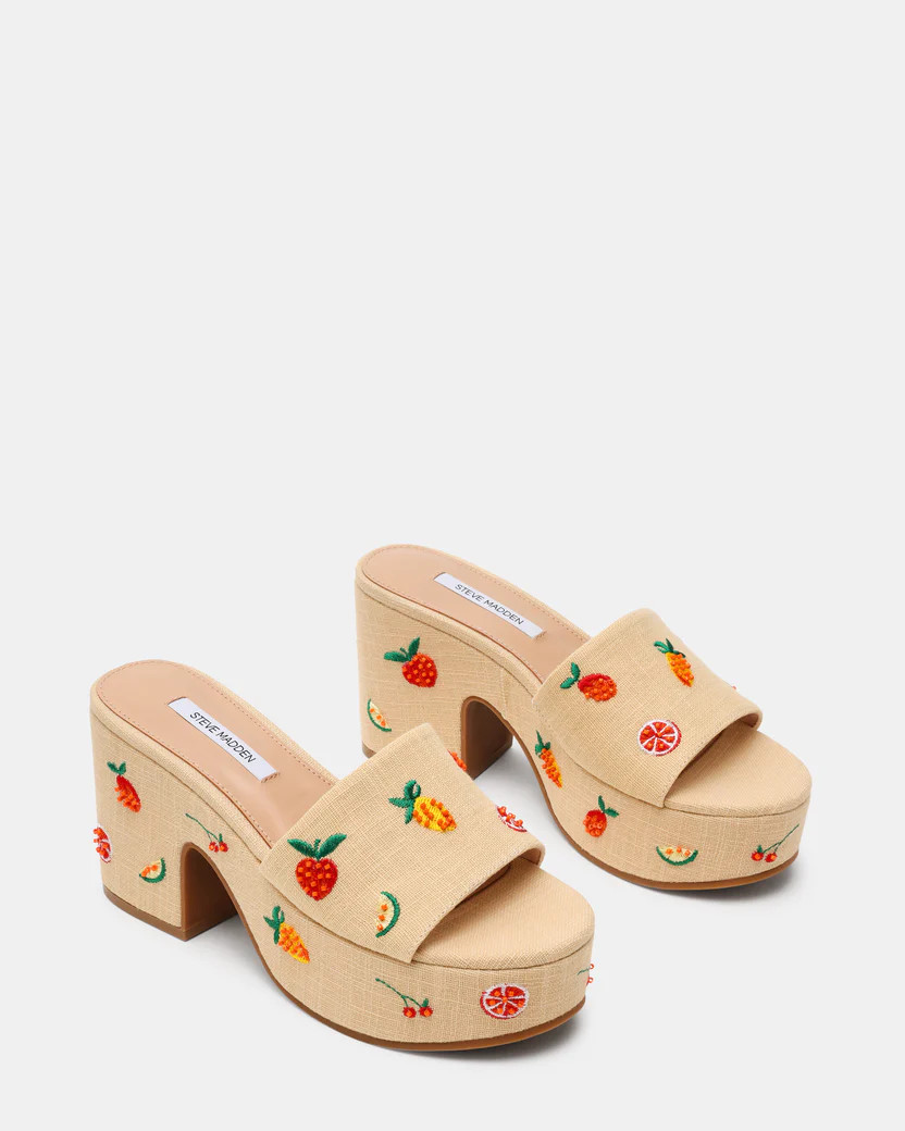 TRIPPY Embellished Fruit Multi Platform Mule Women's Sandal | Steve Madden (US)