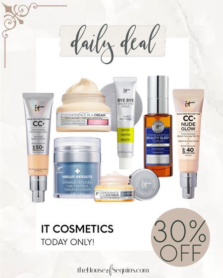 30% OFF IT Cosmetics TODAY ONLY! 