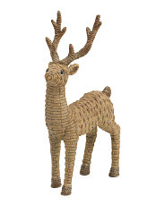 15in Rattan Reindeer | Christmas In July | Marshalls | Marshalls