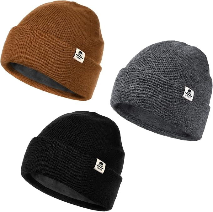 FURTALK Baby Beanie Fleece Lined Toddler Winter Hat Boys Girls Knit Warm Beanies Kids Ski Hats fo... | Amazon (US)