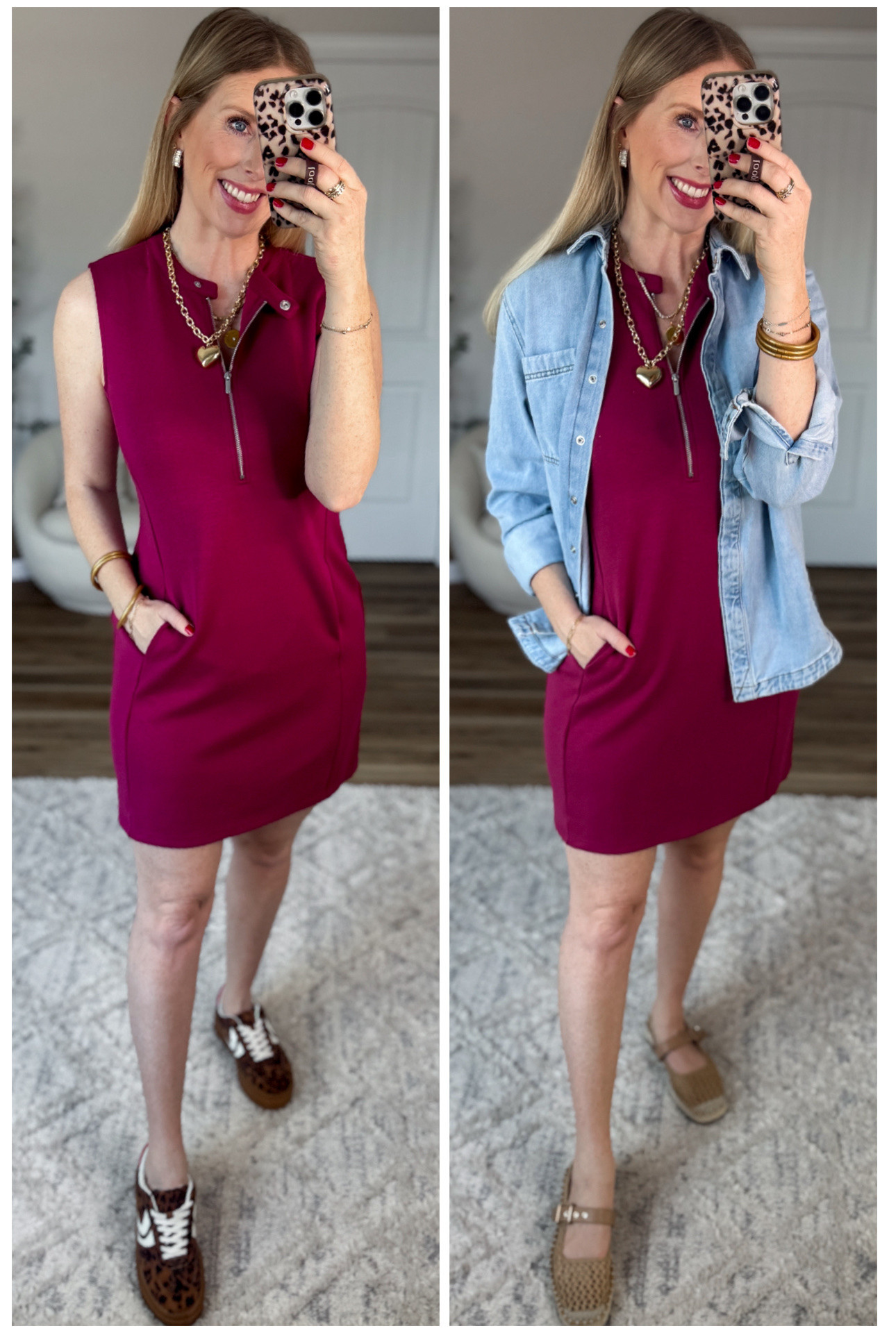 2 ways to style this scubaknit dress from Walmart! 

#LTKootd
