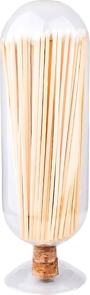 Extra Tall 11" Decorative Glass Matches Cloche | INCLUDES MATCHES!!! & Striker Strip!!! | Firepla... | Amazon (US)