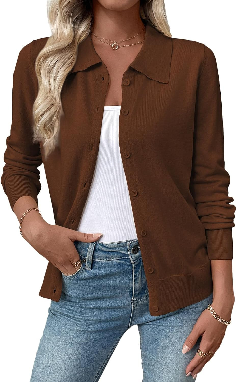 EVALESS Womens Lightweight Cardigan Sweaters Fall Outfits | Amazon (US)