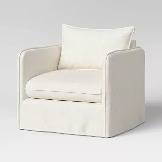 Berea Slouchy Lounge Chair with French Seams Linen - Threshold™ | Target