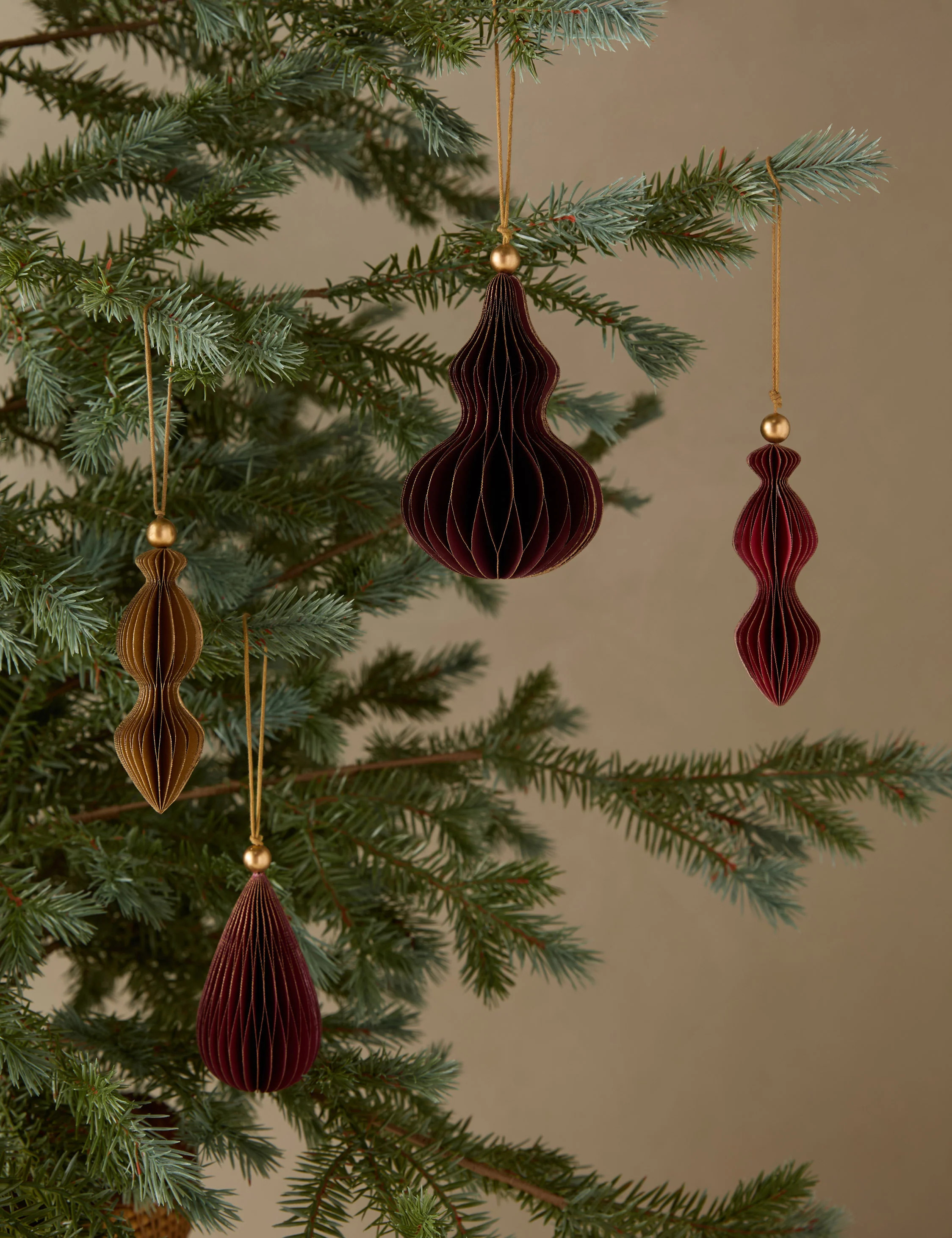 Revel Paper Ornaments (set of 4), Berry | Lulu and Georgia 