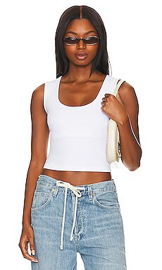 Free People x Intimately FP Clean Lines Muscle Cami In White from Revolve.com | Revolve Clothing (Global)