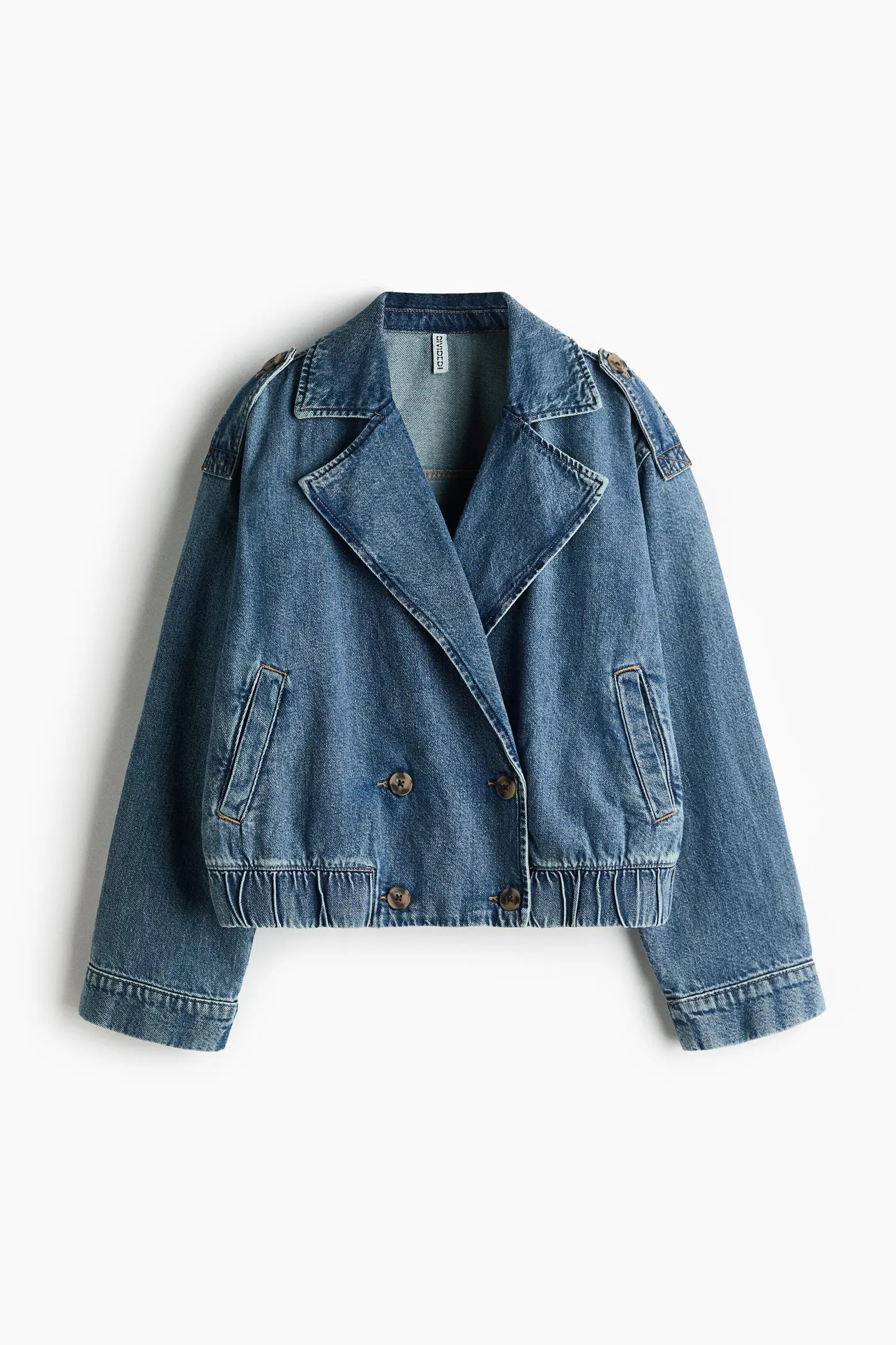 H&M Double-breasted Denim Jacket (Women) | Nordstrom | Nordstrom