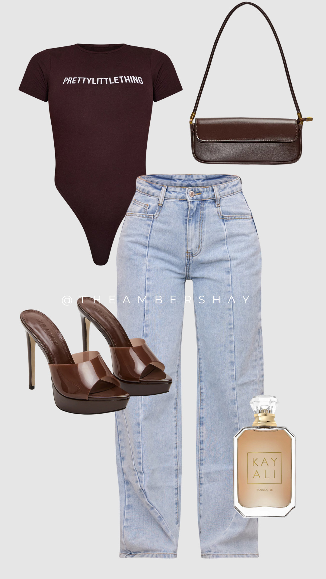 PrettyLittleThing basics, but make it chic ✨ Pairing a logo bodysuit with high-waisted jeans and the ultimate statement heels from Steve Madden for an easy day-to-night look. Add a sleek baguette bag and a spritz of Kayali Vanilla to finish off this stylish combo.

Would you wear the pink or the chocolate brown? 💕🍫

#PrettyLittleThing #SteveMadden #PLTStyle #OOTDinspo #FallFashion #StreetStyleLooks #ChicAndTrendy #SteveMaddenHeels #KayaliPerfume #PLTOutfit #Y2KOutfitInspo #OOTDFashion #FallStyleEdit #WardrobeGoals 

 #LTKFallSale #LTKStyleTip #LTKShoeCrush