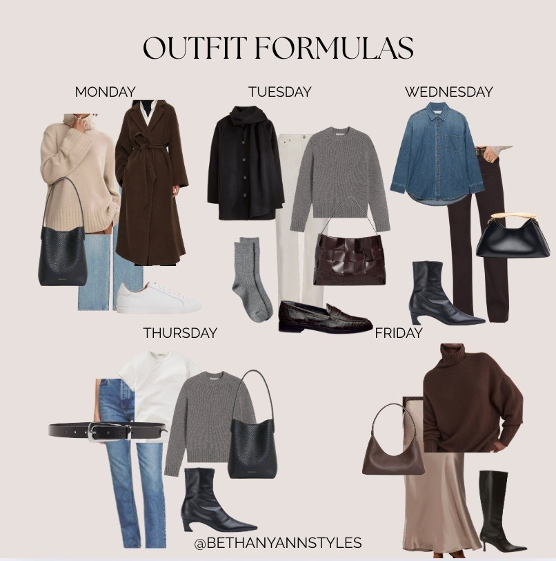 Outfit formulas to help inspire your outfits this week! 

#LTKWorkwear #LTKdayinmylife