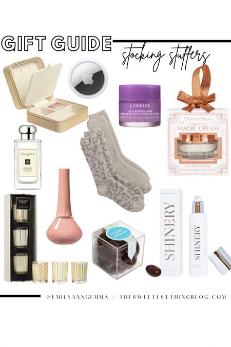 Gift guide, gifts for her, stocking stuffers, affordable gifts, barefoot dreams, nest candles, best nail polish, jewelry polish, Emily Ann Gemma 

#LTKGiftGuide