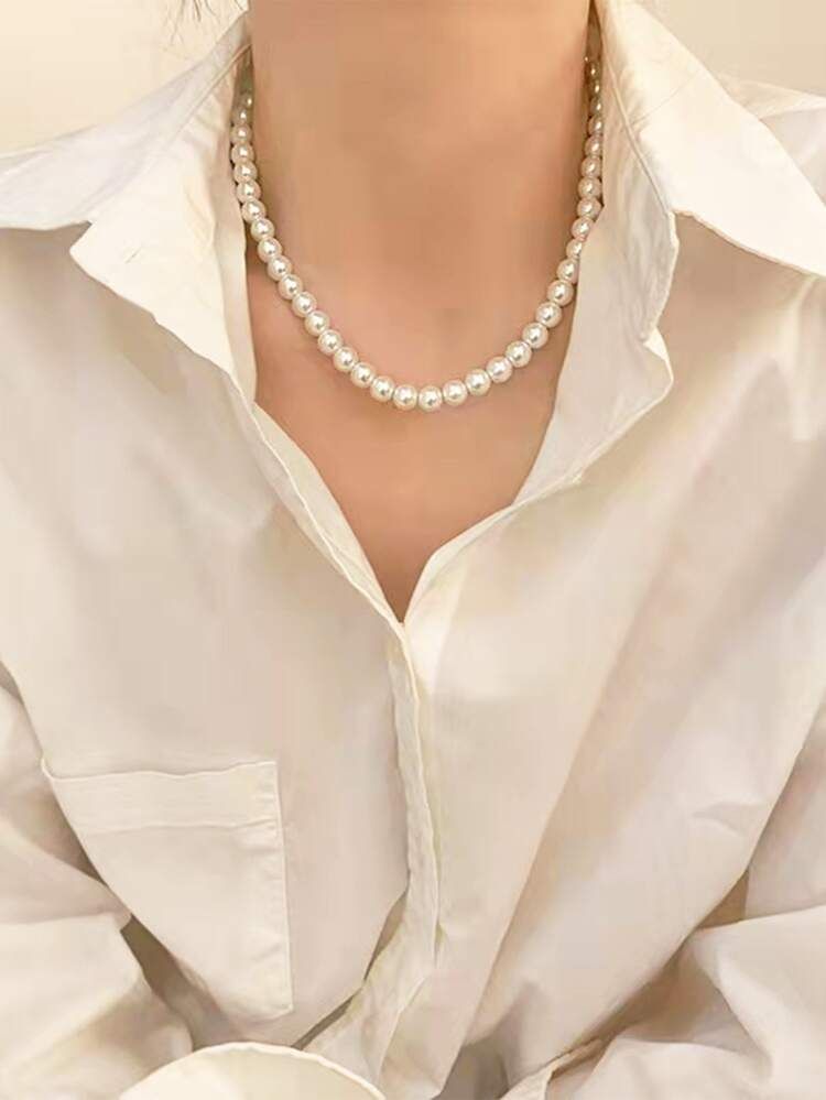 Faux Pearl Decor Necklace | SHEIN