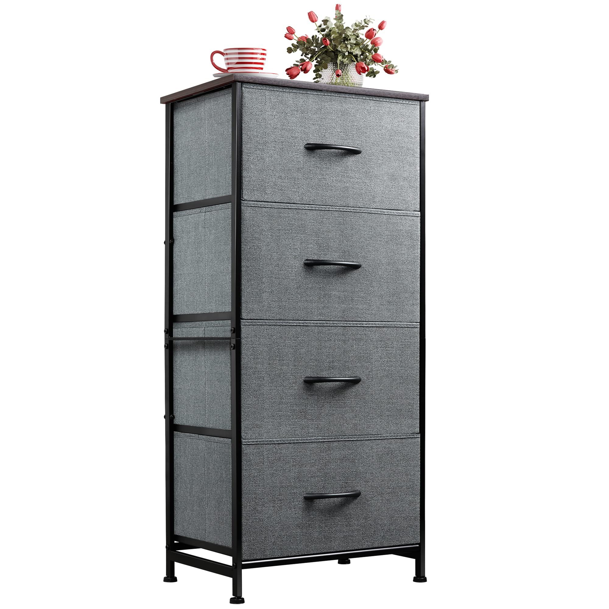 WLIVE Dresser with 4 Drawers, Storage Tower, Organizer Unit, Fabric Dresser for Bedroom, Hallway,... | Amazon (US)