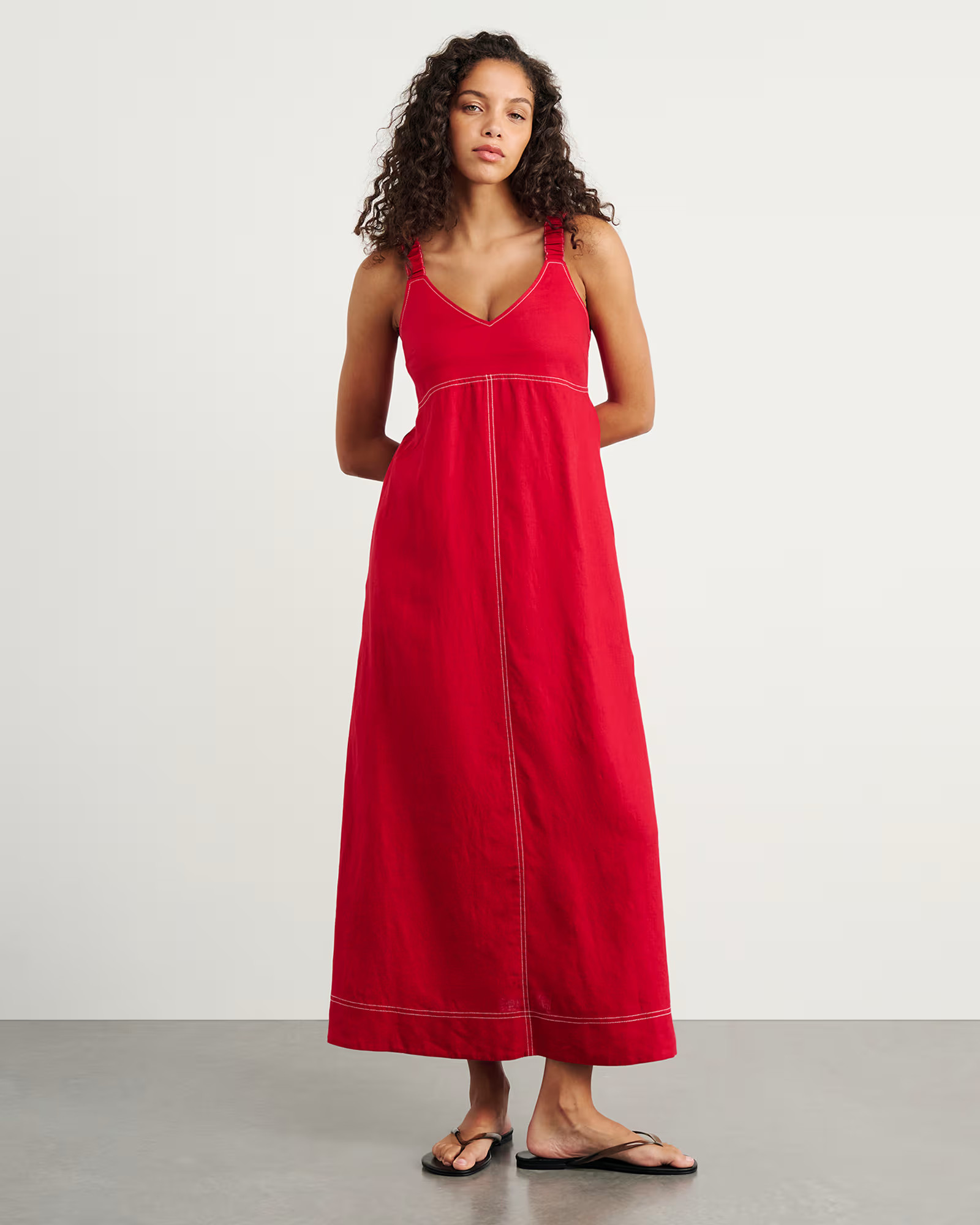 Sara Linen Midi Dress | JAG (Australia & New Zealand)