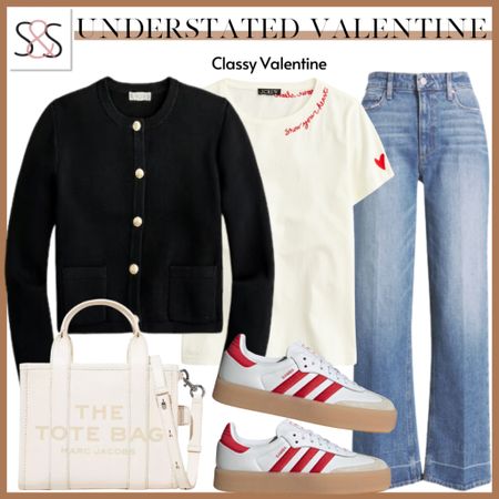 This Valentine’s Day, stay classy and polished in layers that will impress. I’m loving these adidas sneakers with this new Marc Jacobs tote bag!

#LTKover40 #LTKSeasonal #LTKMostLoved