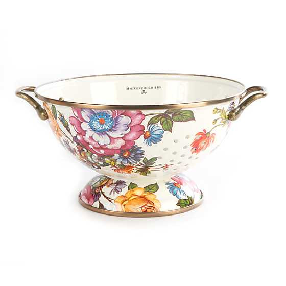 White Flower Market Large Colander | MacKenzie-Childs