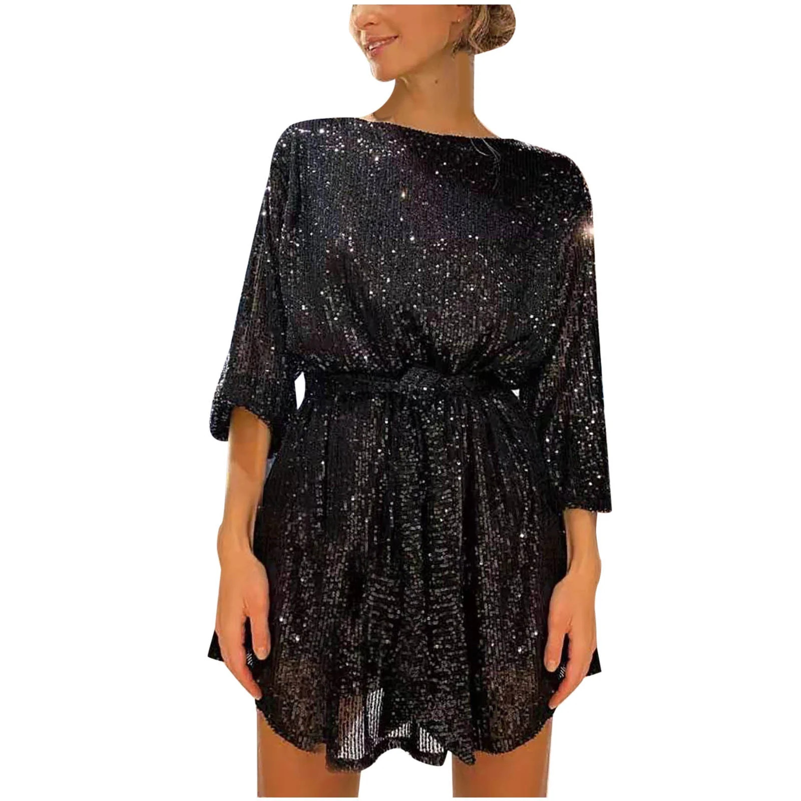 Deals of The Day 2022! Chiccall Women's Sparkle Glitzy Glam Sequin Long Sleeve Flapper Wedding Gu... | Walmart (US)