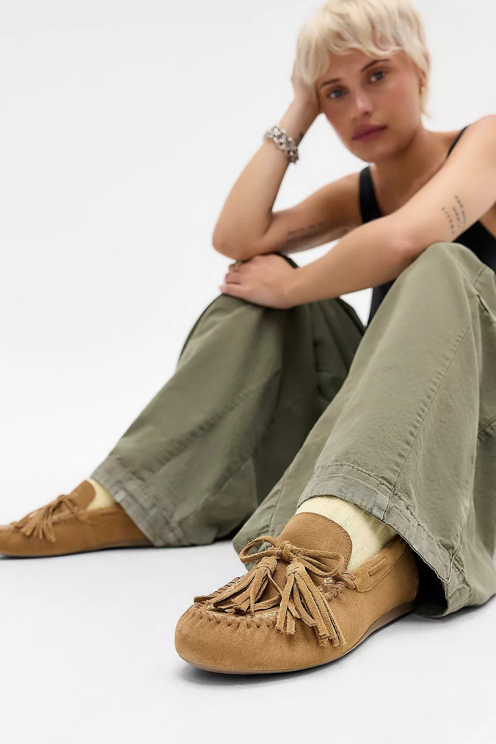 BDG Tan Eliza Moccasin Shoes | Urban Outfitters UK