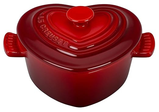 Le Creuset PG1160H-1167 Enameled Mini Heart Stoneware cocotte, 8 Ounce, Cerise | Amazon (US)