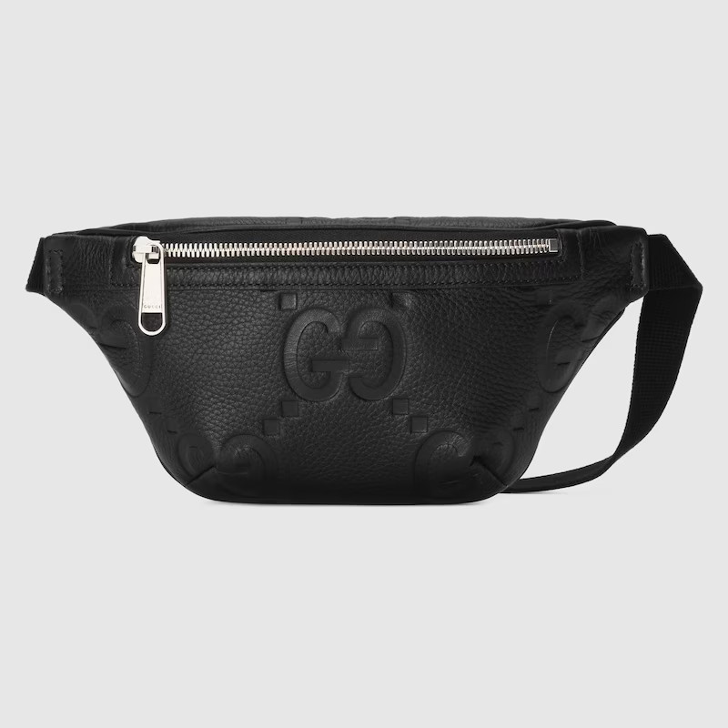 GUCCI GG Jumbo Small Belt Bag, Size Gucci 90, Black, Leather | Gucci (US)