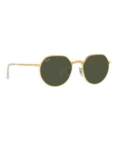 Ray-Ban Gold & Green Jack Round Sunglasses - Unisex | Zulily