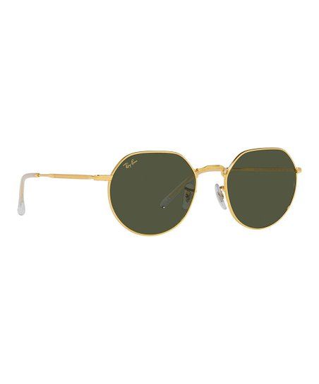 Gold & Green Jack Round Sunglasses - Unisex | Zulily