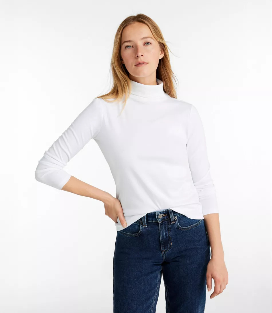 Women's Pima Cotton Turtleneck, Long-Sleeve | L.L. Bean