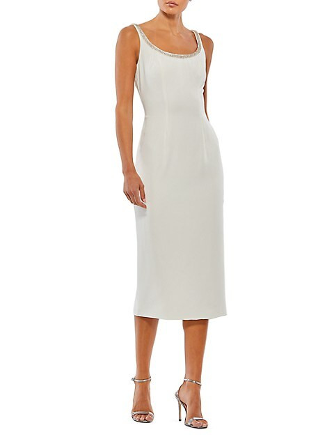 Jeweled Scoopneck Midi-Dress | Saks Fifth Avenue