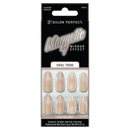 Salon Perfect Artificial Press on Nails 121 Magnetic Silver | Walmart (US)