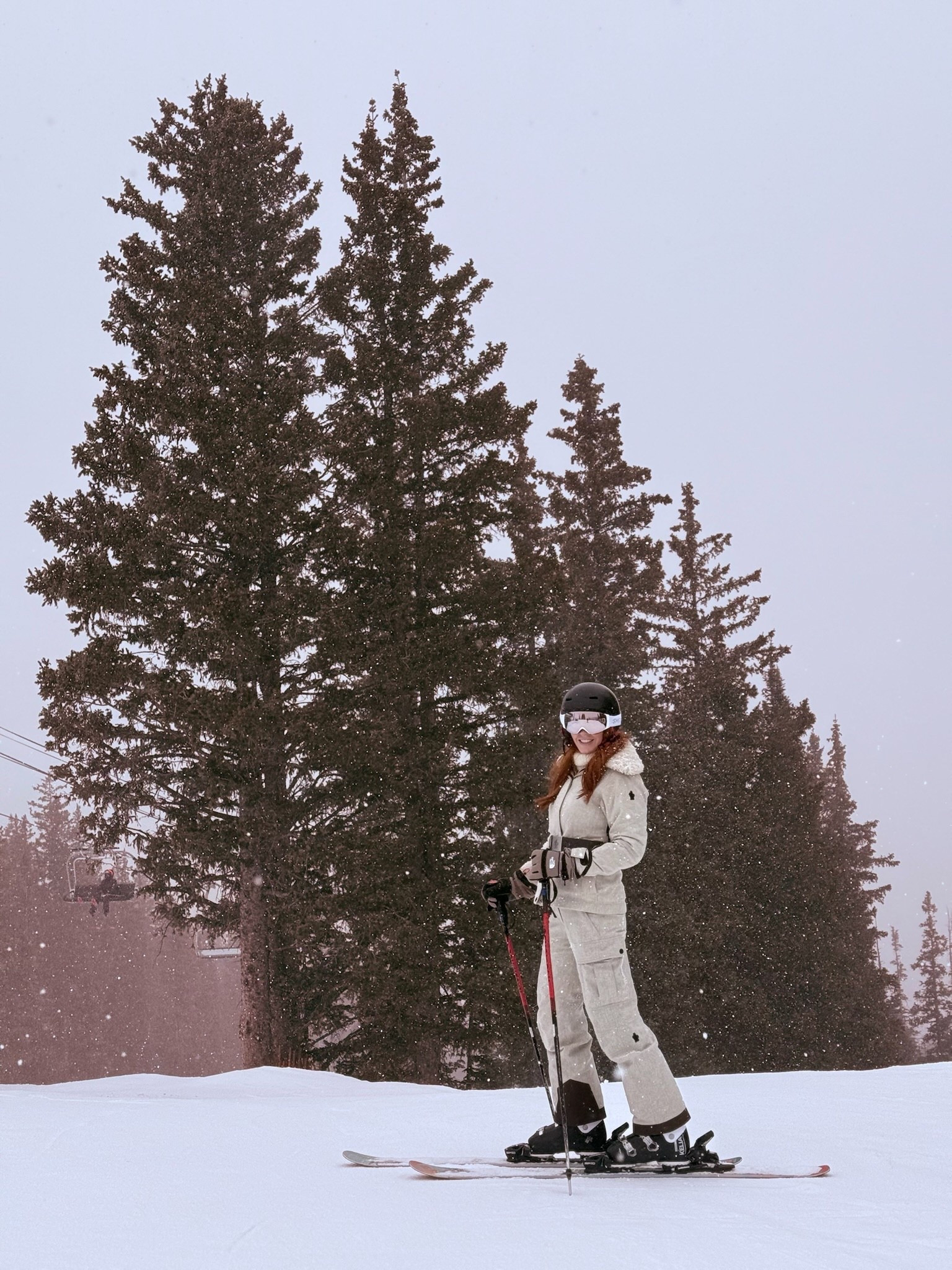 Snow on the mountain today - my first time skiing in real snowfall. Equal parts hard and magical, but the views were worth it.

My exact ski set is sold out, so I linked a similar one here.

#LTKSeasonal #LTKdayinmylife #LTKTravel
