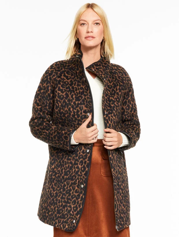 Tonal Animal Jacquard Jacket | Talbots