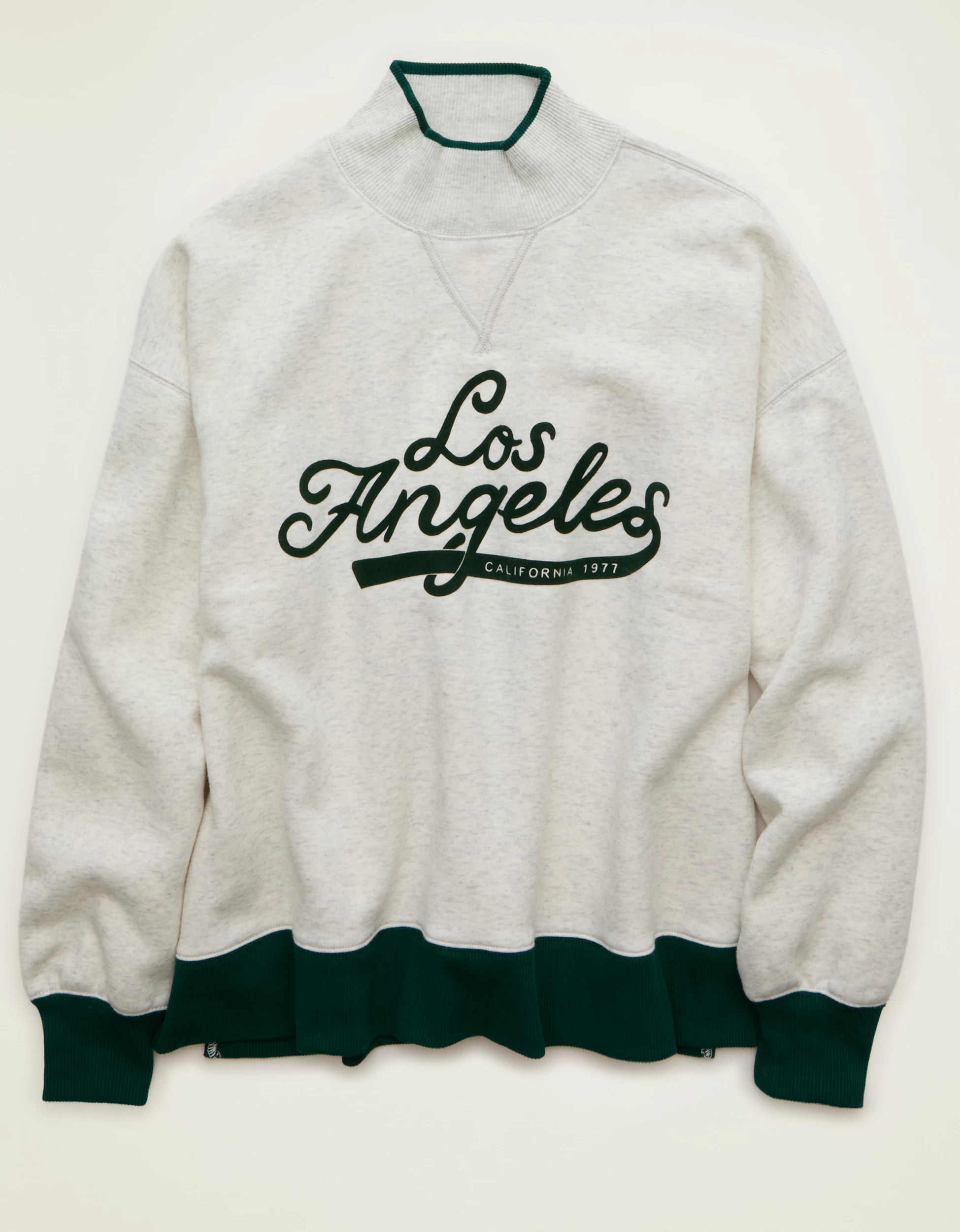 AE Everyday Luxe Mock Neck Sweatshirt | American Eagle Outfitters (US & CA)