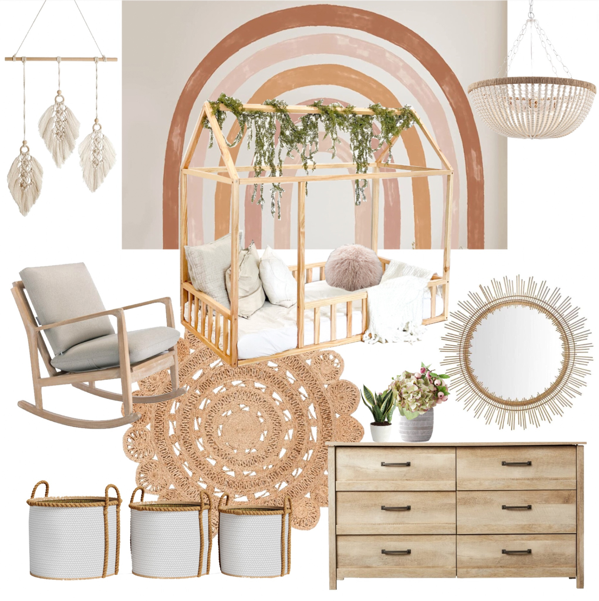 A Boho inspired scheme is defined by an eclectic mix of varying styles, making it ever-changing and unique.
Bohemian style traditionally has an earthy, rustic nature, using humble materials. That doesn't always lend itself to a luxurious look, but by switching out a few key textures, patterns and finishes, you can adapt your style to create a more glamorous bedroom idea for your little one.

#nursery #nurserydesign #interiordesign #luxury #luxurynursery #luxurylifestyle  #nurserydecor #nurseryfurniture #baby #babyroom #babynursery #expecting #bohonursery #bohokidsroom #babyontheway #girlnursery #blushnursery #mothehood #parentingtips 


#LTKbaby #LTKkids #LTKsalealert