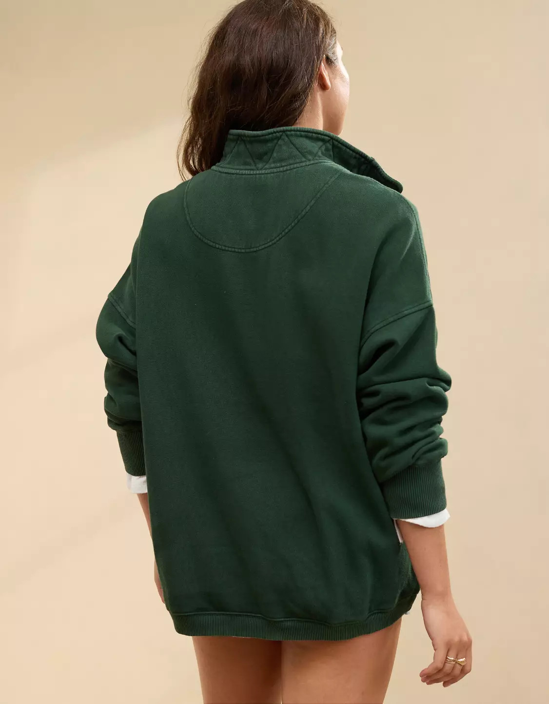 Aerie Getaway Quarter Snap Sweatshirt | Aerie