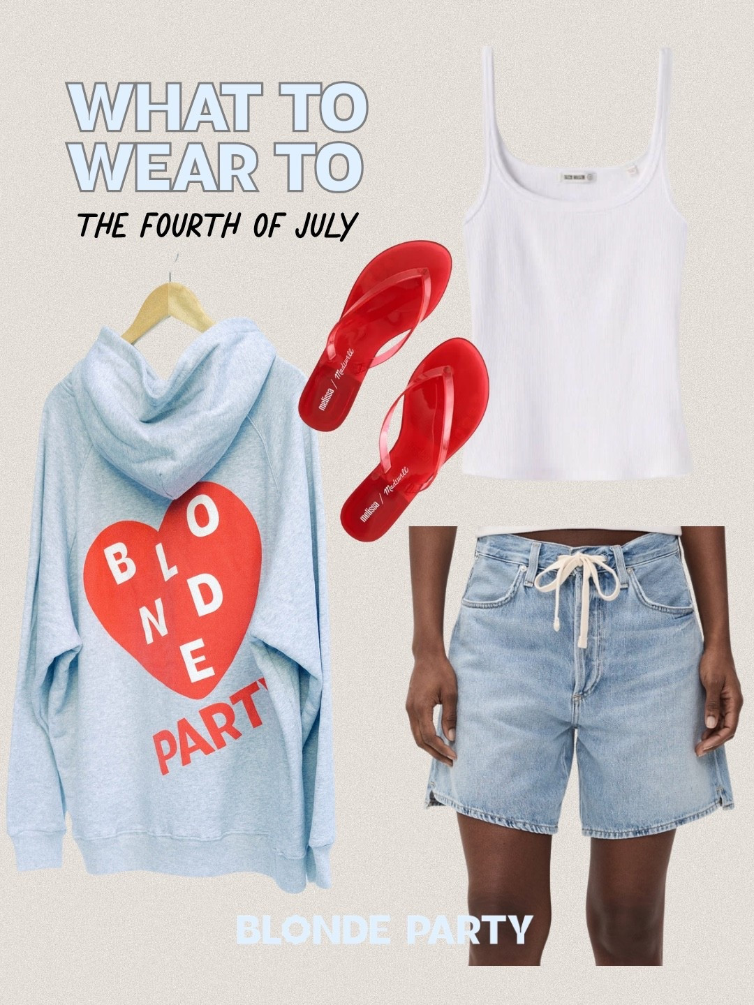 what to wear to the Fourth of July. shop this hoodie at blondeparty.com