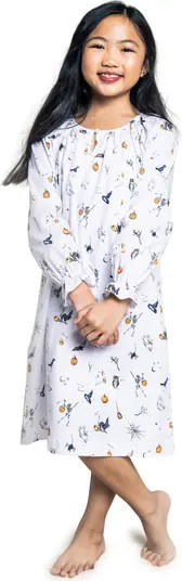 Petite Plume Kids' Delphine Trick or Treat Long Sleeve Nightgown | Nordstrom | Nordstrom
