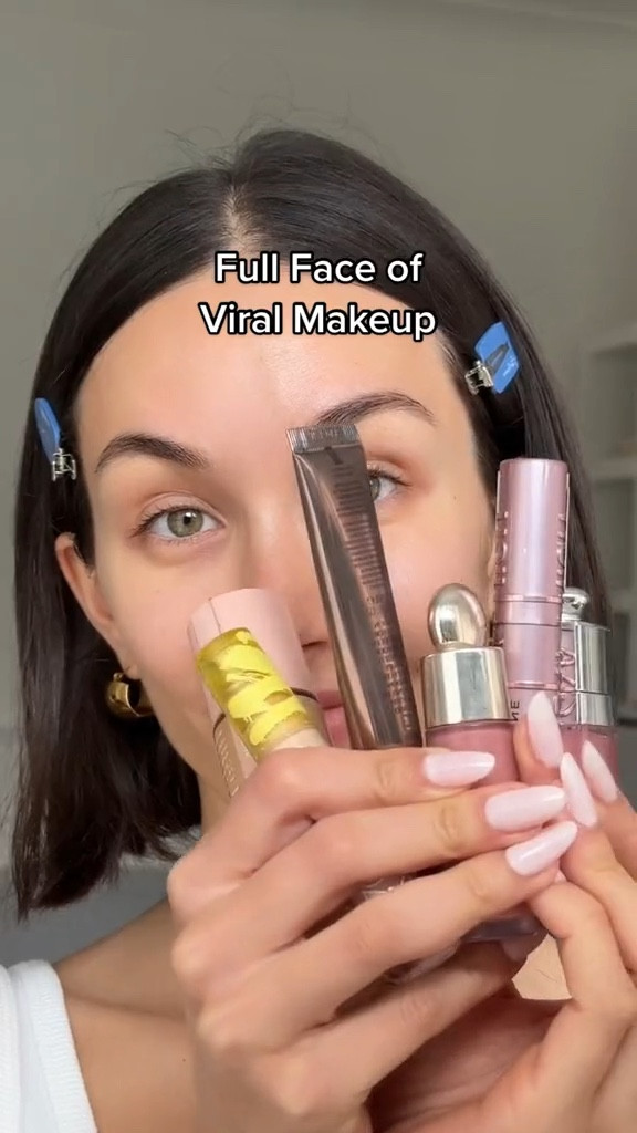 Full face of viral makeup 🩷
Products:
e.l.f. Cosmetics halo glow liquid filter
Kosas revealer concealer
Charlotte Tilbury contour wand
Rare Beauty soft pinch liquid blush @
makeupbymario master mattes palette
Maybelline sky high mascara
Kosas cloud setting powder
Dior backstage rosy glow blush
Rare beauty positive light liquid luminizer
Dior lip glow oil

#LTKSeasonal #LTKbeauty #LTKstyletip