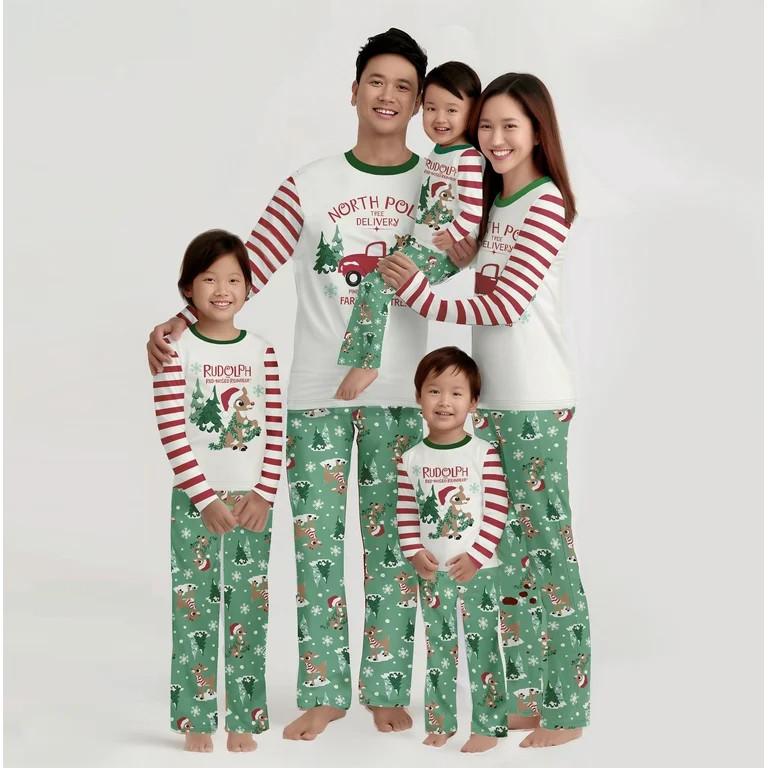 Rudolph Matching Family Christmas Pajamas – For Adult Men and Women and Kids, 2-Piece Pajama Se... | Walmart (US)